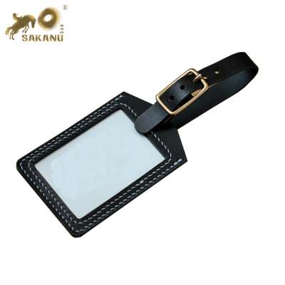 PU leather hotel luggage tag