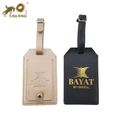 PU leather travel luggage tag