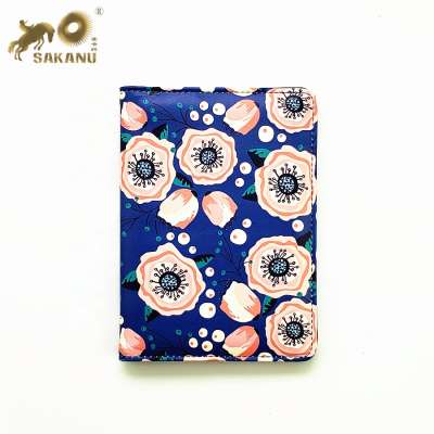 customized full 4C color printing PU leather passport holder cover case