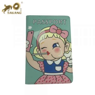 Cartoon Passport Cover Card Passport Case Brand Lovely Women Leather Passport Bags Cute Girls Travel gift