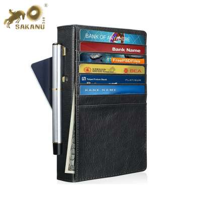 PU Leather  passport organizer  ID Holder Wallet