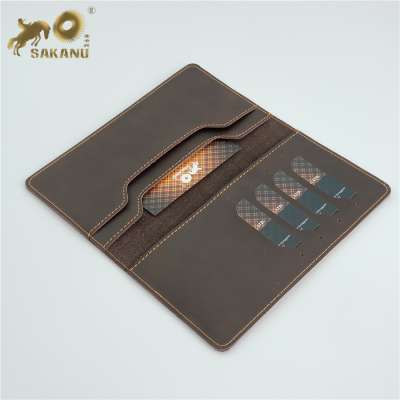 custom soft supple genuine real leather passport holder wallet