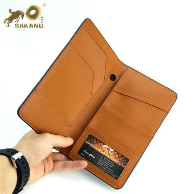 custom high quality soft PU leather passport cover holder wallet